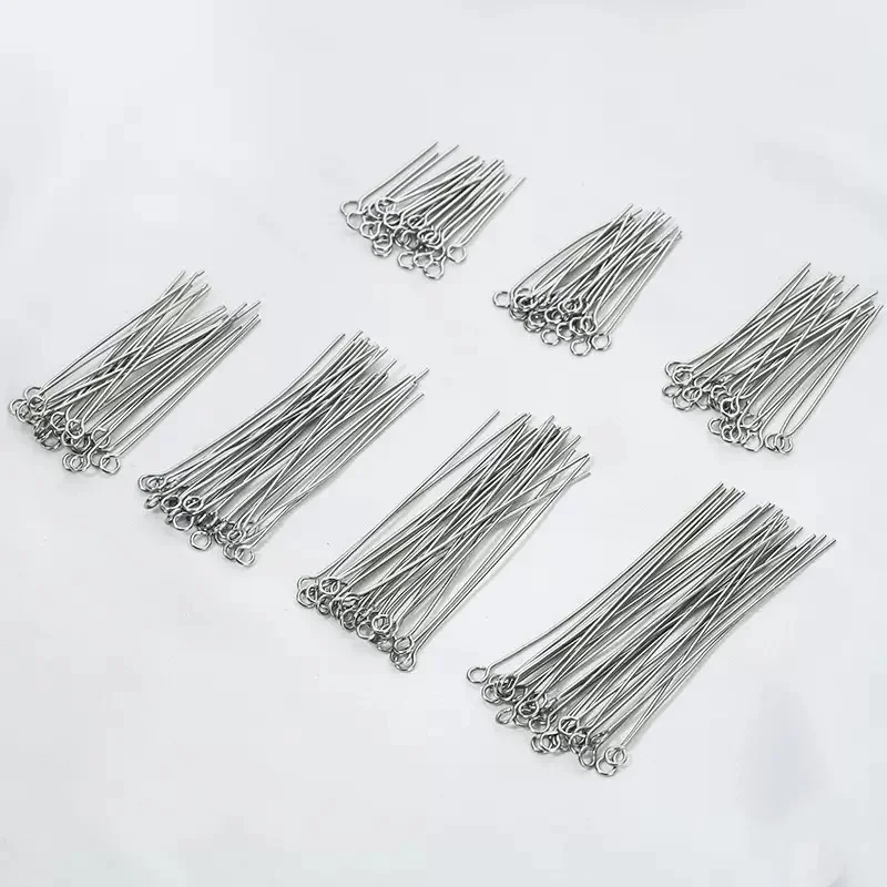 200PCS Mini Metal Wire Eyepins for DIY Craft Beading