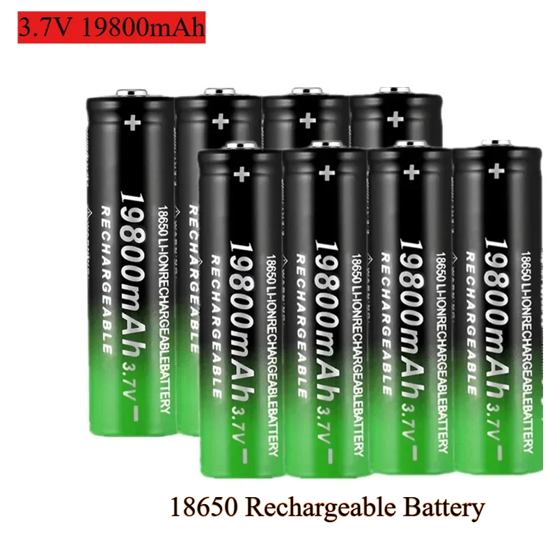 NEW 18650 Battery 3.7V 19800mAh by Aleaivy - Rechargeable Lithium - Ion for LED Flashlight, Popular New High Quality.