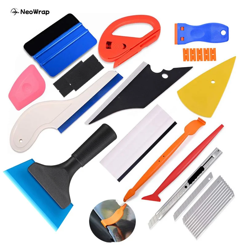 Window Tinting Tools Vinyl Wrap Window Film Install Kit Vinyl Squeegee,Corner Squeegee, Wrap Stick,Vinyl Cutter Utility Knife