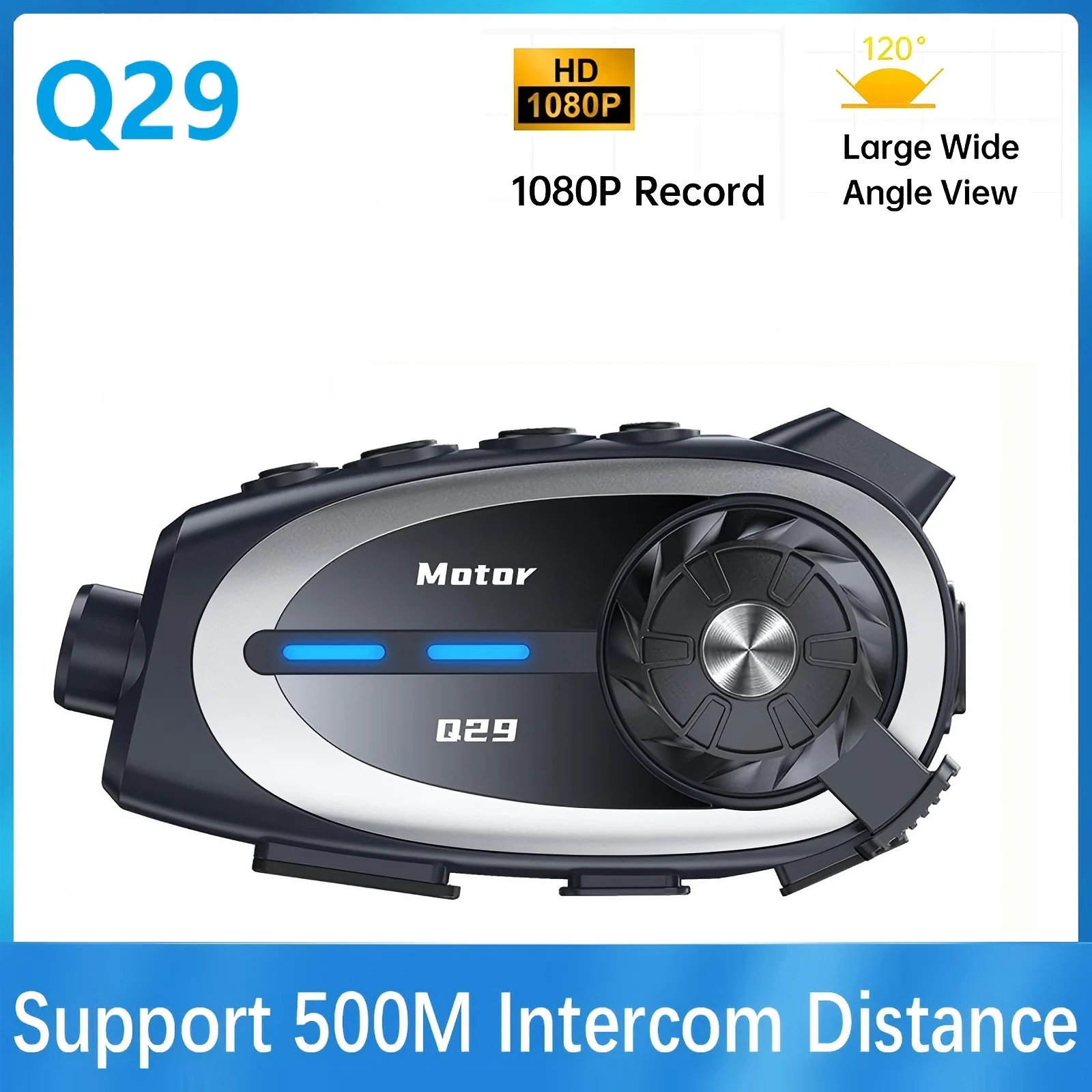 �y�Z�[�����zQ29 �I�[�g�o�C Bluetooth �w�����b�g Intercom1080P HD ���C�����X�J�������L�p�����Y���R�[�_�[�h���m�C�Y���_�N�V����
