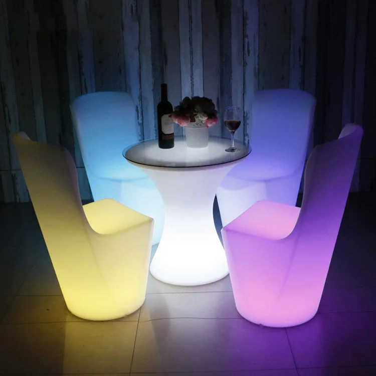 Xinglang LED small round table coffee table simple round coffee table simple KTV luminous furniture outdoor waterproof sma