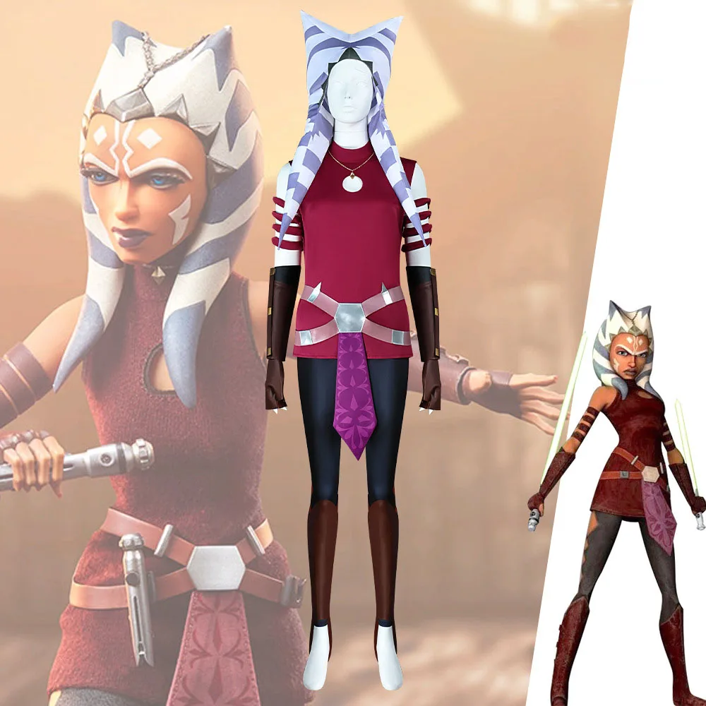 

Clone Asoka Cosplay Fantasy Suit Movie Space Battle Costume Disguise Adult Women Roleplay Fantasia Outfits Female Halloween