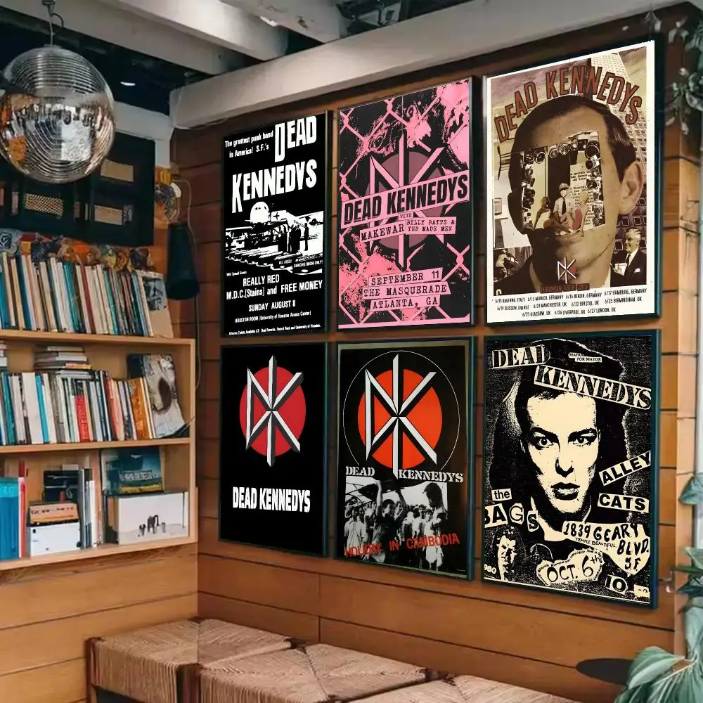 Hardcore Punk Dead Kennedys-Band Poster Self-adhesive Painting With Prints Home Bedroom Living Room Decoration Holiday Gifts