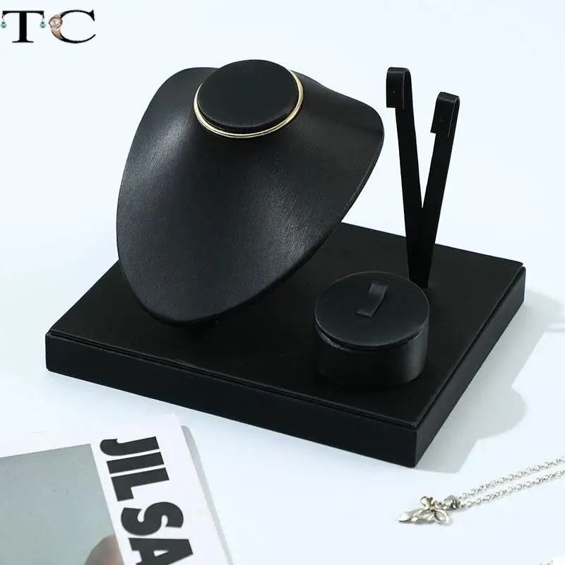 brushed-leather-jewelry-display-stand-for-rings-earrings-and-necklaces-storage-and-display-mannequin-with-a-human-like-neck