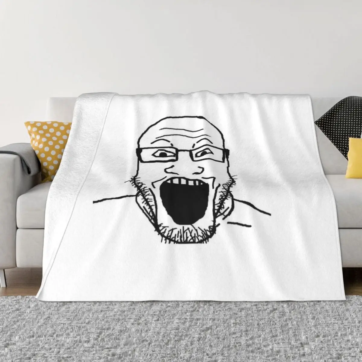 

Markiplier Soyjak Throw Blanket For Sofa anime Summer Bedding Blankets Blankets For Sofas