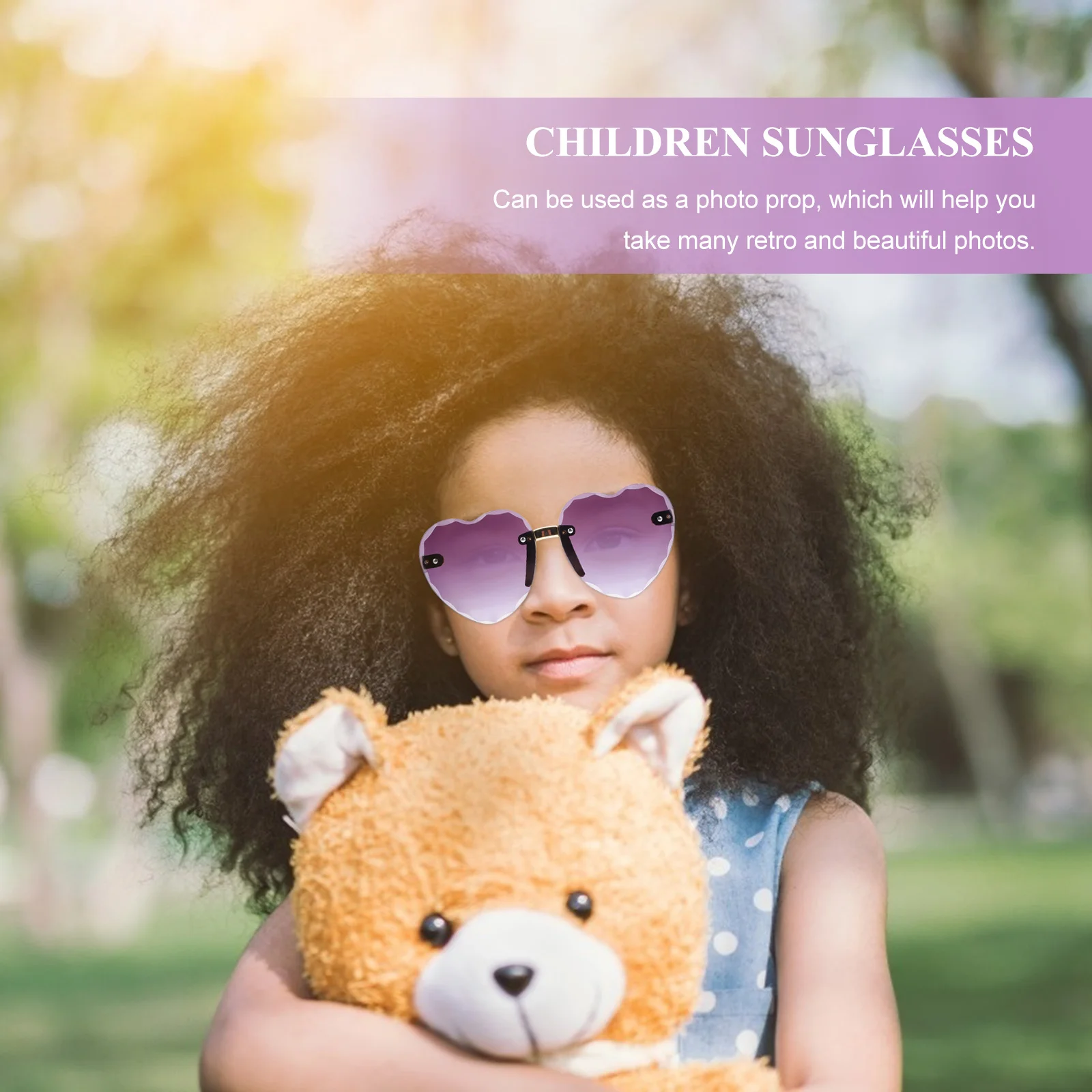 

Heart Shaped Sunglasses for Party Use PC Frame AC Lens Durable Love Design Tinted Eyewear Gift