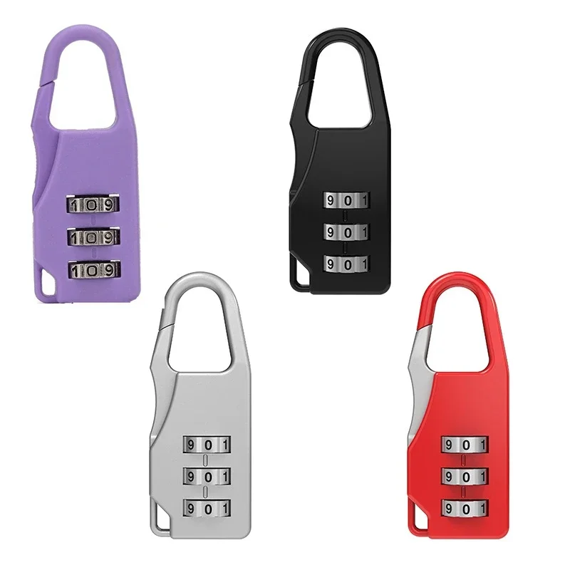 3 Digits Multi-Color Mini Password Code Combination Padlock Suitcase For Luggage Travel  Keyed Anti-thieft Door Lock Escape room