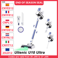 Ultenic U10 Ultra Cordless Vacuum Cleaner, 40kPa Suction, 450W Digital Motor, Self-standing, Telescopic Tube, 40min Runtime