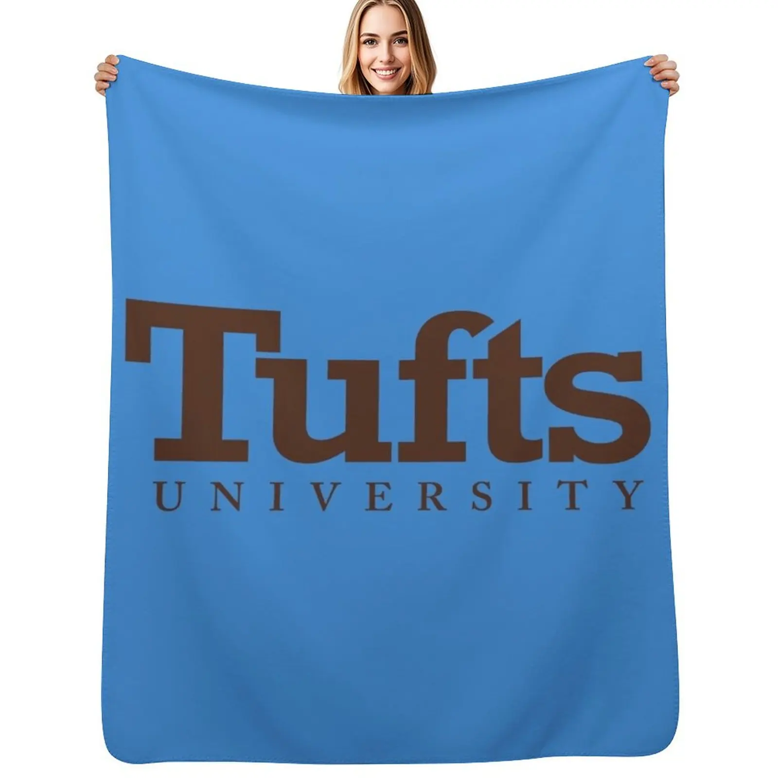 

Tufts University Throw Blanket Color Fast Cozy Throw Blanket