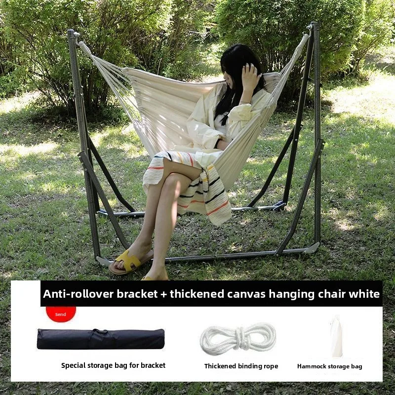 Old Code Outdoor Hammock Bracket, Portable Folding Indoor Household Outdoor Adult Double  Chair