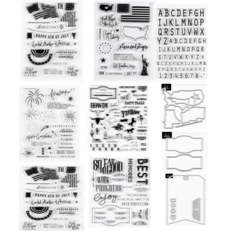 Sello de silicona transparente en inglés para álbum de recortes DIY, hojas de sello transparentes decorativas para álbum de fotos, B8112