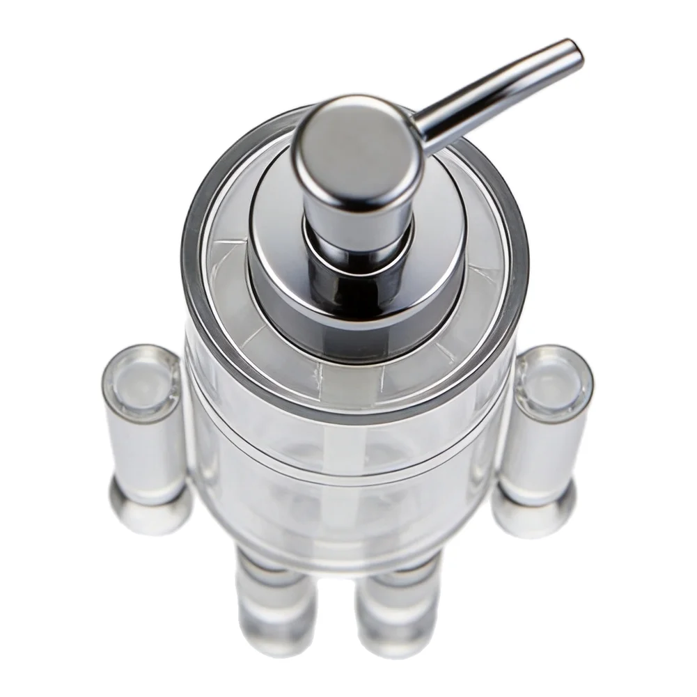 Plastic Soap Dispenser with Nutcracker Shape for Bathroom Use Smooth Pump and Compact Size 155 Milliliter Capacity