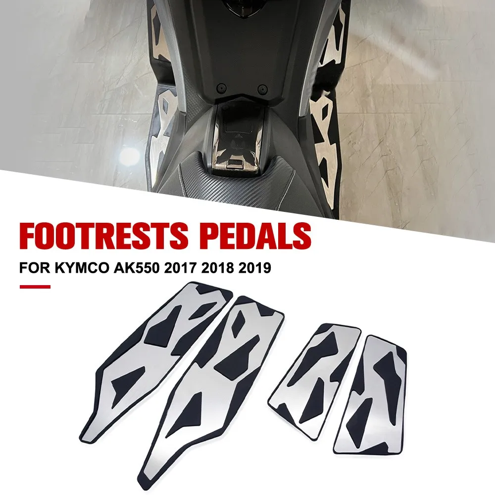 

Аксессуары для мотоциклов, подножки, подставка для ног, педаль, подножки, подушечки для KYMCO AK550 2017 2018 2019, алюминий с ЧПУ AK 550