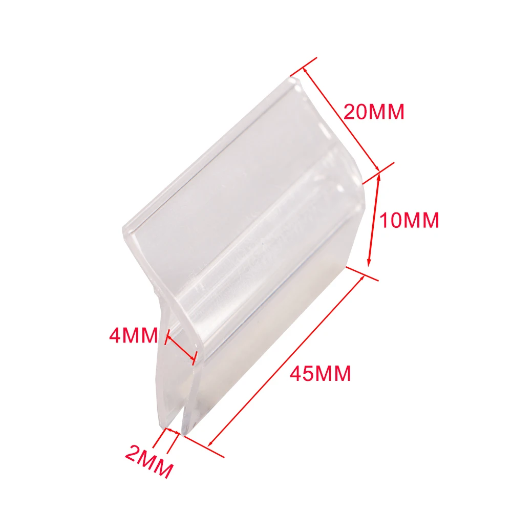 Storage Bins Plastic Label Gripper, Container Box Sign Clip On Edge Price Tag Holder Merchandise Name Card Display Holder