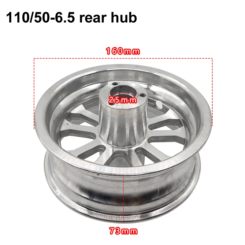 6.5 Inch Rim Front Wheel 90/65-6.5 Rear 110/50-6.5 Tubeless Aluminum Hub Assembly Scooter With Axle