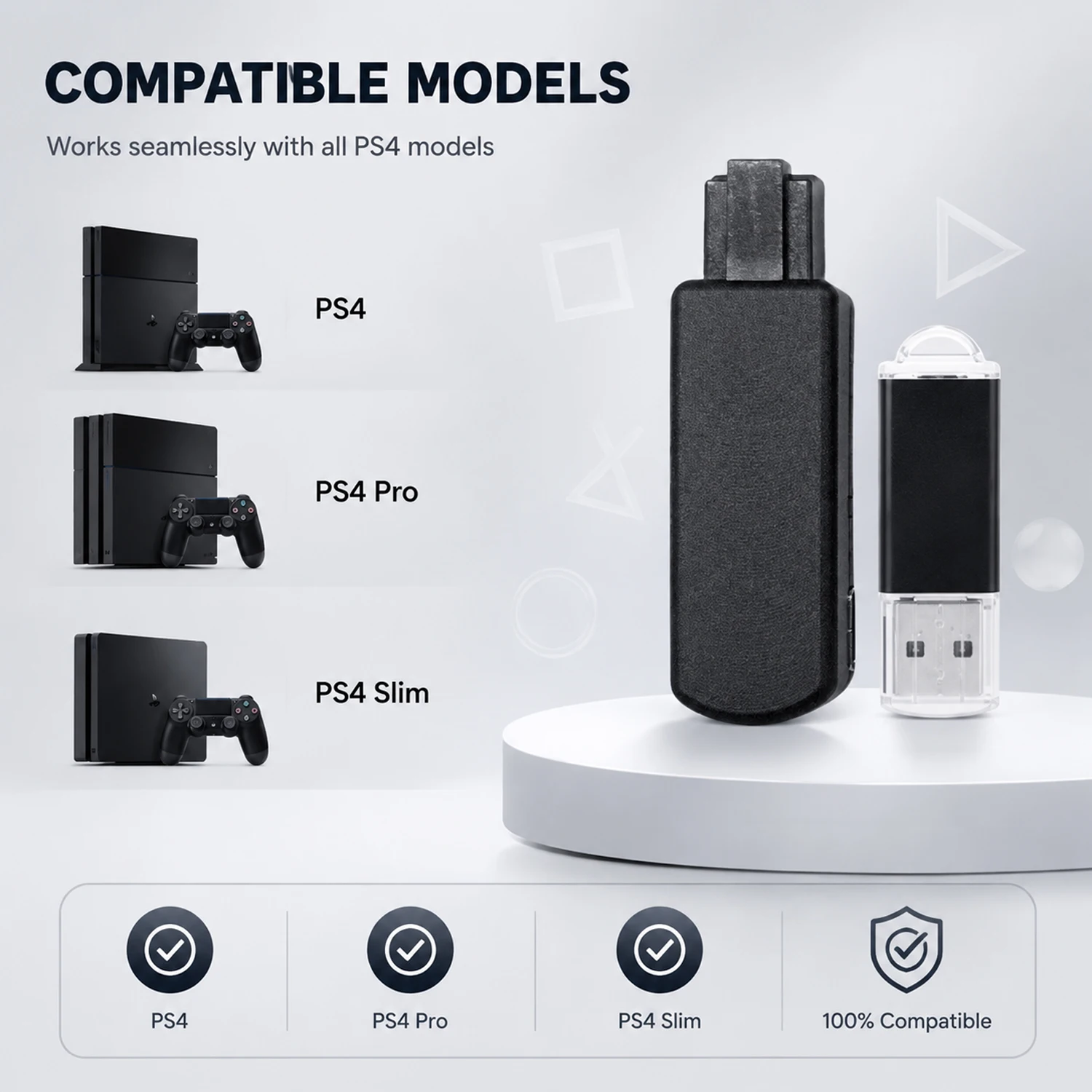 One-Key JB Tool Mod Set USB Dongle with Ethernet Type-C Cable Kit JB USB Adapter for PS4/PS4 Pro/PS4 Slim FW 9.0-11.0 System
