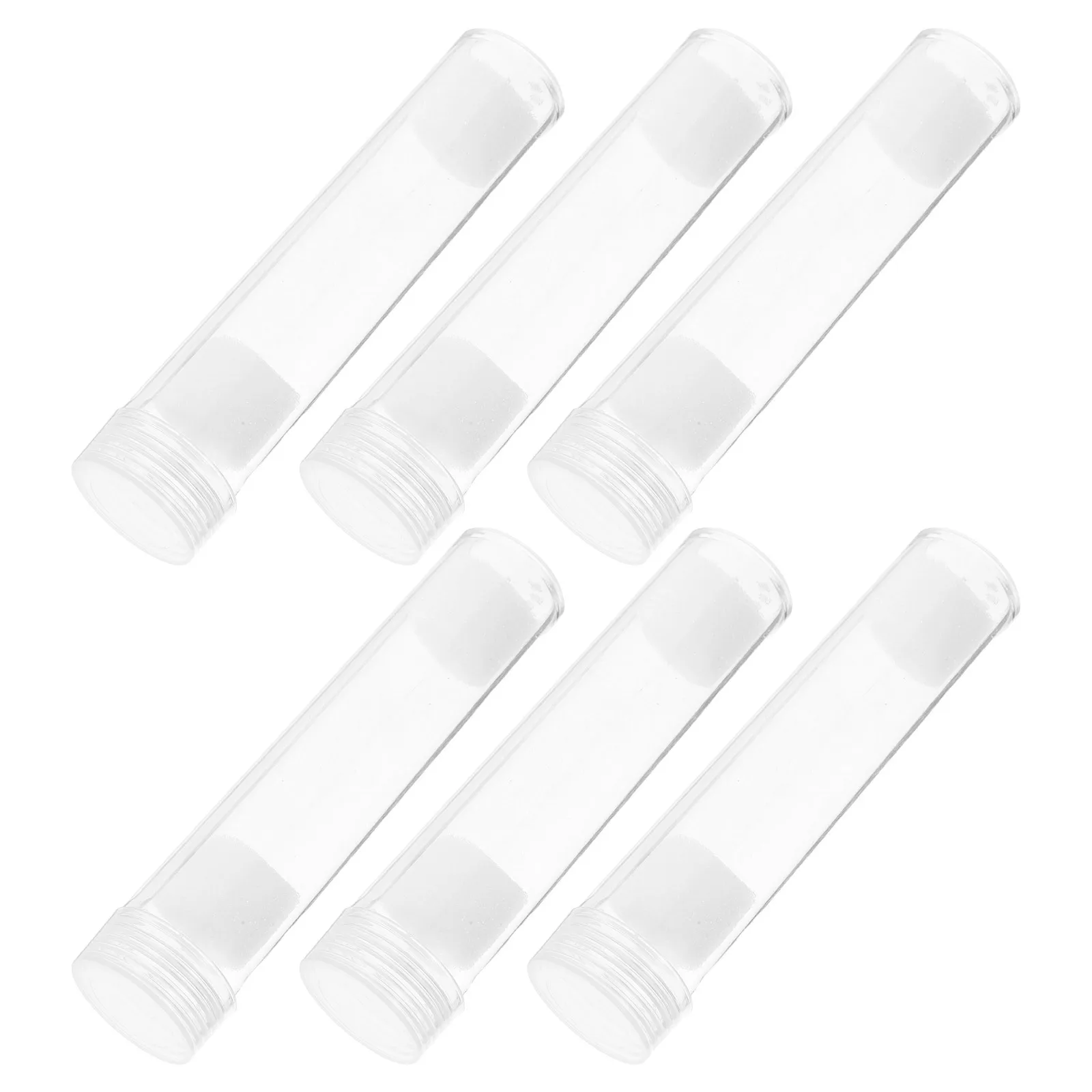 

6Pcs 19mm Clear Coin Storage Tube Airtight Plastic Container for Quarter Rolls Collectors Merchants Quarter Tubes