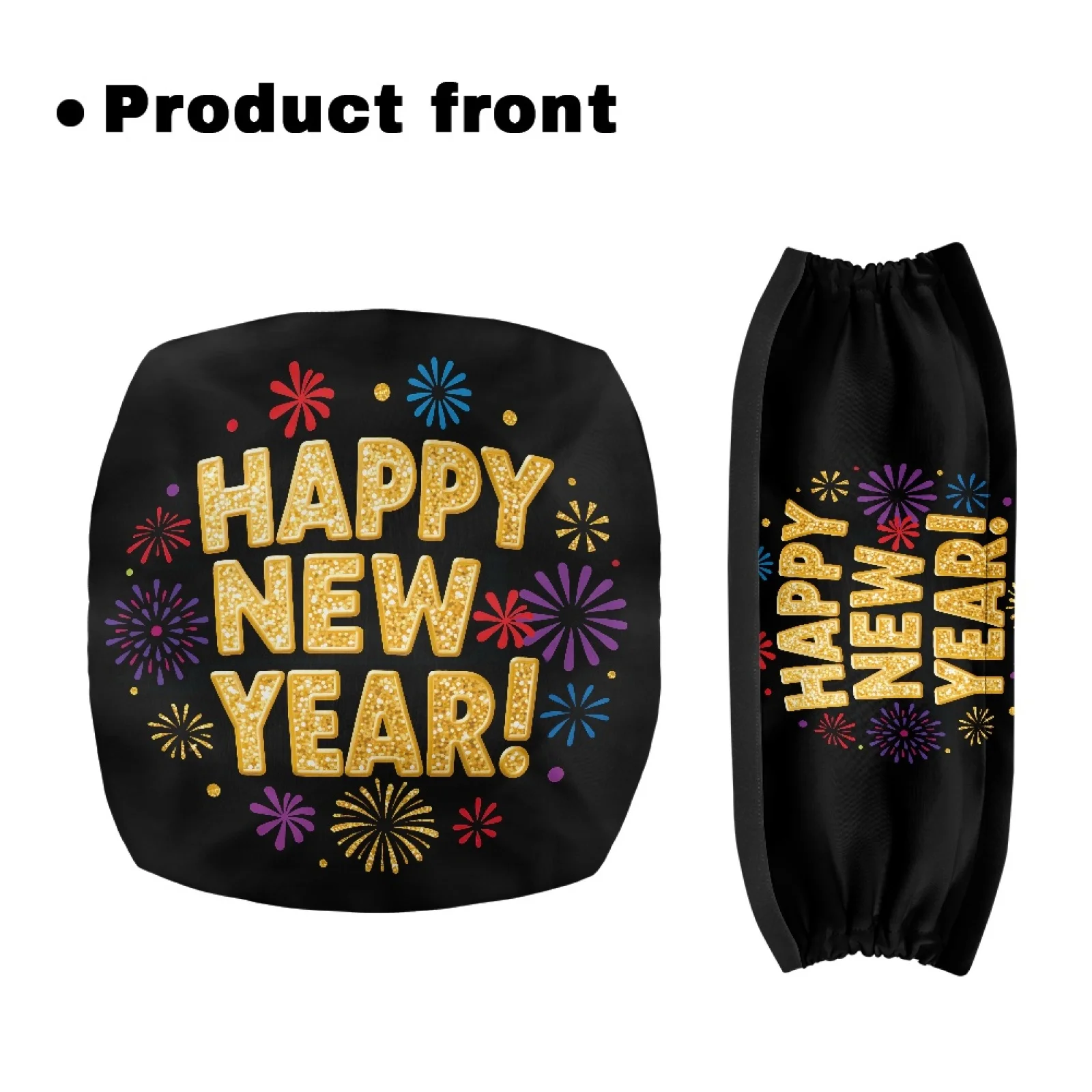 Coloranimal New Year Firework Print 2 Pieces Rollator Walker Seat Cover Walker Cover for Womens Neighborhoods