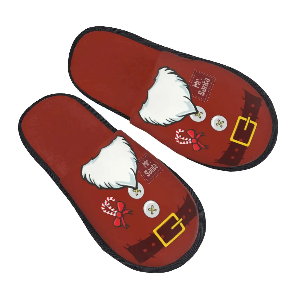 

Забавный рождественский подарок «Мистер Санта» на заказ, удобные тапочки из пены с эффектом памяти, женская обувь для спа-дома