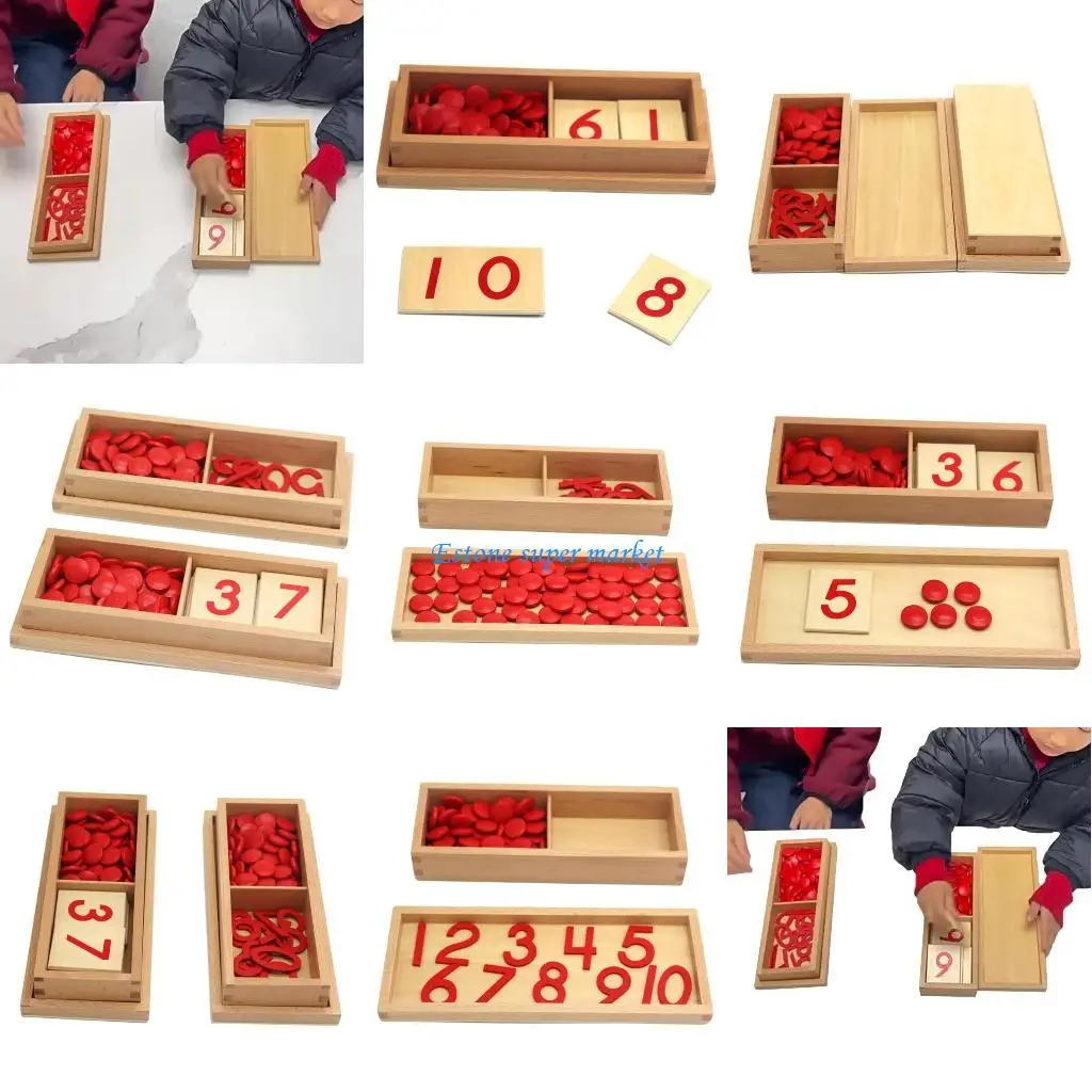 090B 어린이 번호 교육 교육 에이즈 수학 장난감 학습 번호 및 칩 게임 장난감