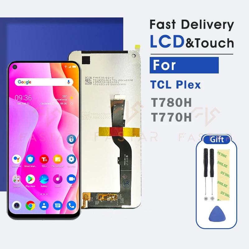 

Plex 6.53"Tested For TCL Plex LCD T780H LCD T770H Screen Display Digitizer Assembly Replacement Phone Screen