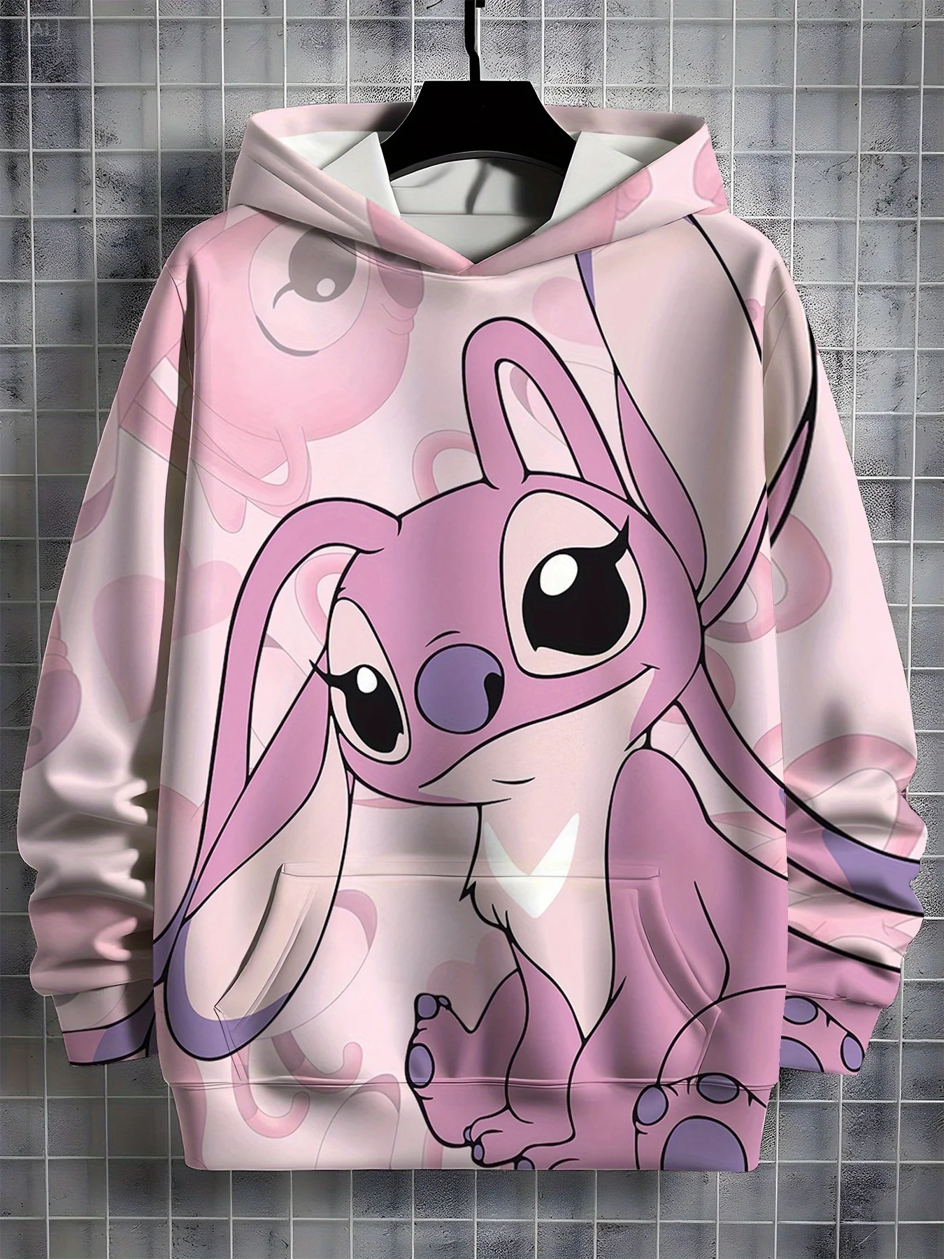 

Angel Pink Heart Print 3D Hoodie for Boys & Girls - Cozy Fall & Winter Casual Sweatshirt with Long Sleeves Round Neck