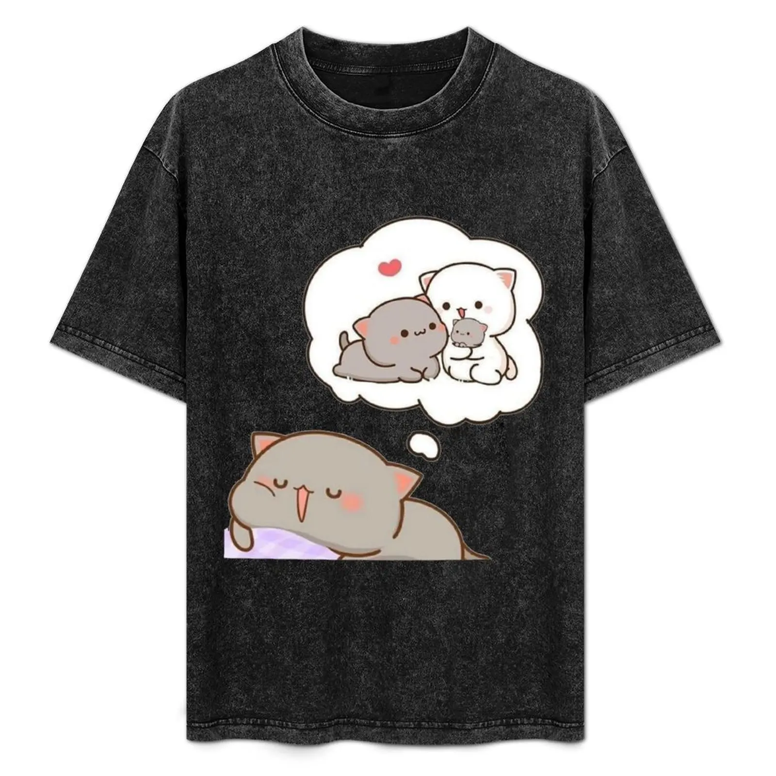 

Peach And Goma Cat T-Shirt quick drying plus sizes funny t shirts men