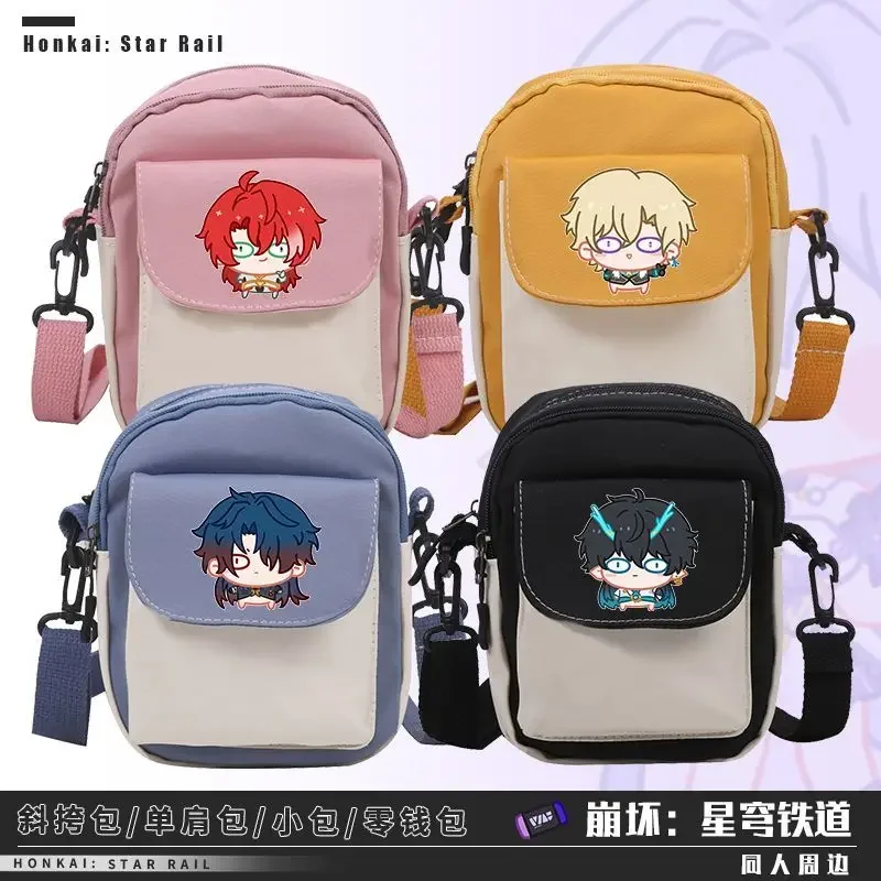 Anime Honkai: juego Star Rail Acheron domingo Imbibitor Lunae Robin, Etc. Regalo unisex del bolso del dolor del hombro inclinado de la impresión de la historieta 2024