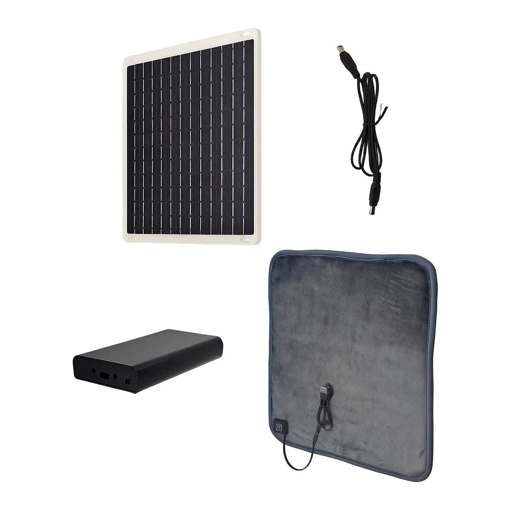 12W Solar Chair Blanket with Integrated Panel - Outdoor-Ready Photovoltaic Heating Pad for Cold Season Comfort