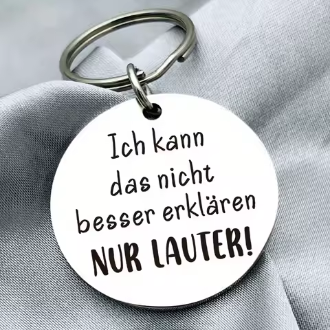 Funny Stainless Steel German Keychain