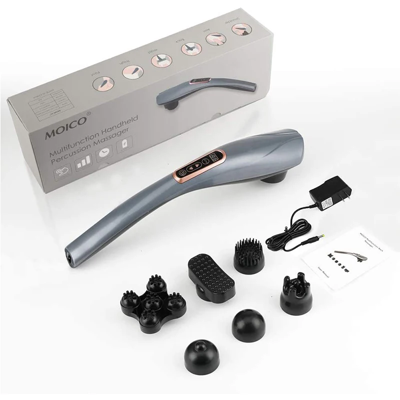 Rechargeable Handheld Deep Tissue Massager for Muscles,Back,Foot,Neck,Shoulder Pain Relief,Electric Percussion Body Massage
