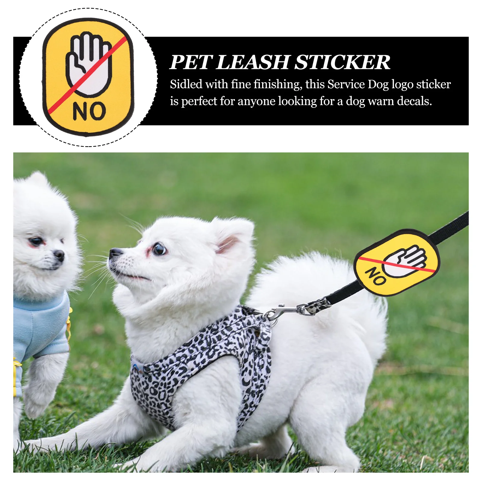 

Service Dog Logo Sticker Easy Peel Stick Durable No Residue Pet Leash Decal Do Not Touch Sign Pet Leash Sticker
