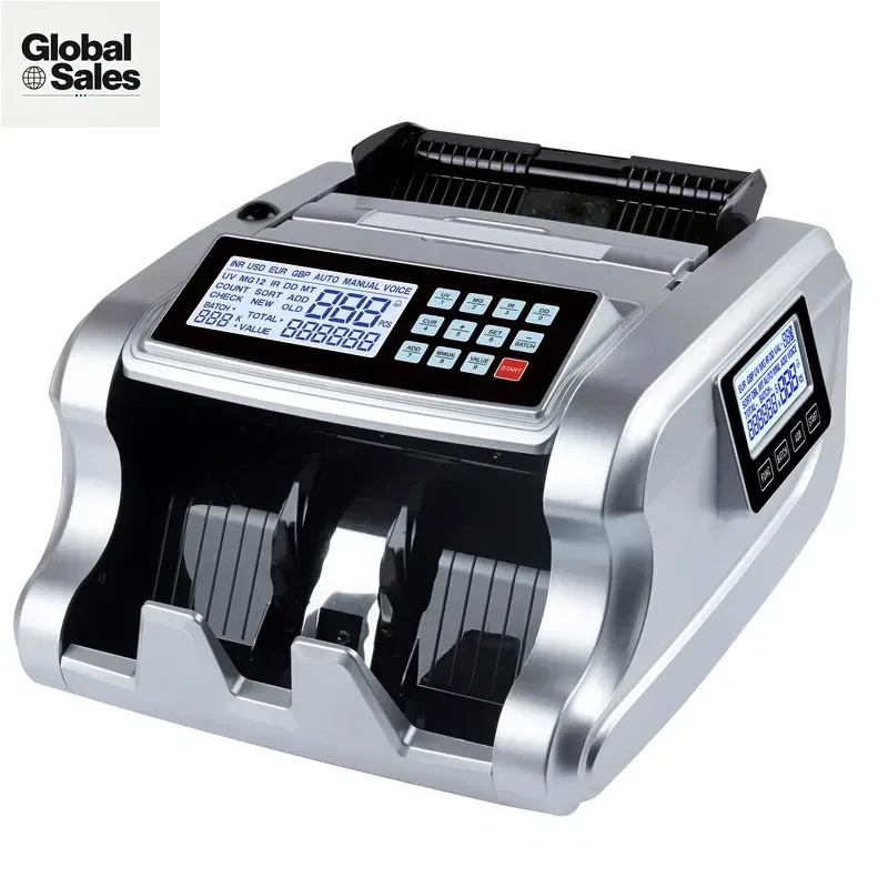 AL-6700 Money Counting Machine Currency Note Counter with Fake Banknote Detection for Small Business Cash Handling and Office