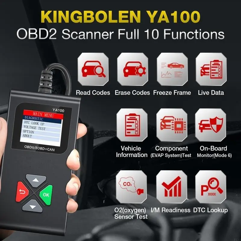 R53D CAR DIAGNOSTIC SCAN SCAN Tool Voertuigscanner OBD2 Automobile Code Reader Auto -accessoires met TFT -scherm
