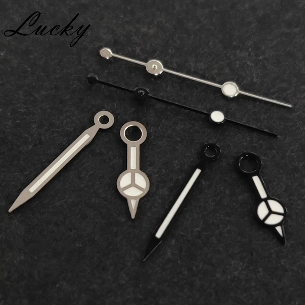 عالية الجودة NH35 الأيدي ساعة ريترو الأخضر لوم مضيئة أسود فضي ارتفع ساعات ذهبية مؤشرات تناسب حركة NH35/NH36/4R/7S #5