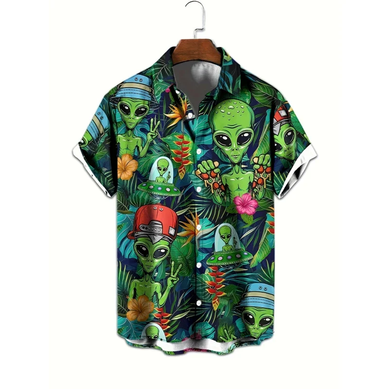 

Shirt with Alien Leaf Pattern