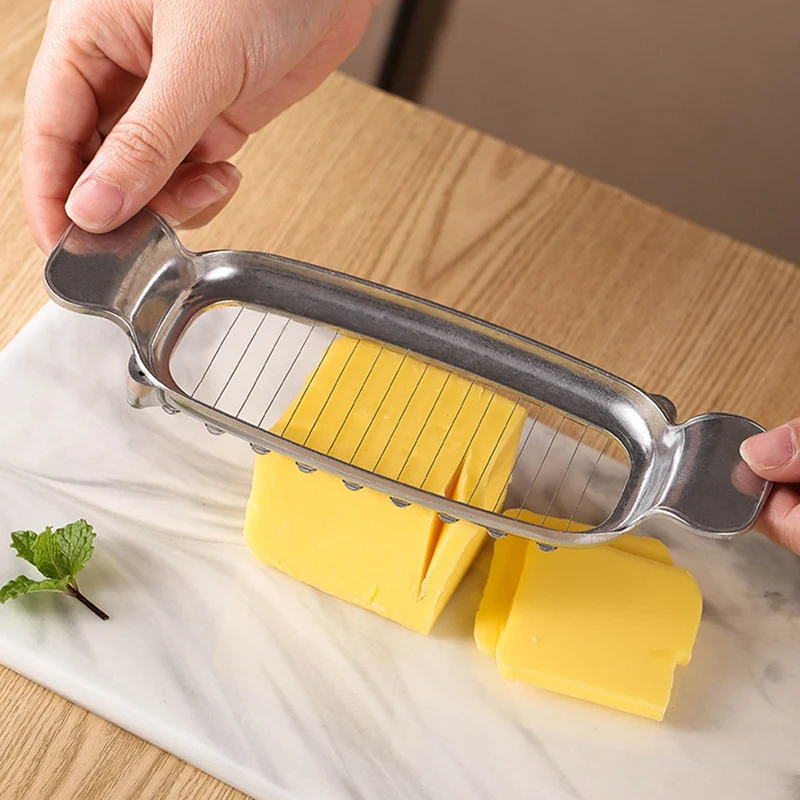 Butter And Cheese Slicer, Stainless Steel Multipurpose Cheese Slicer Food Cutter, Butter Slicer Cutter Cheese Slicer Durable