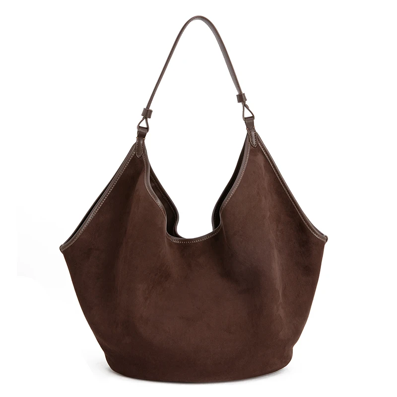 Women\'s Bag Original Designer Brand High Quality Synthetic Suede Leather Shoulder Hand Bag Large Capacity Luxury Pea Bag