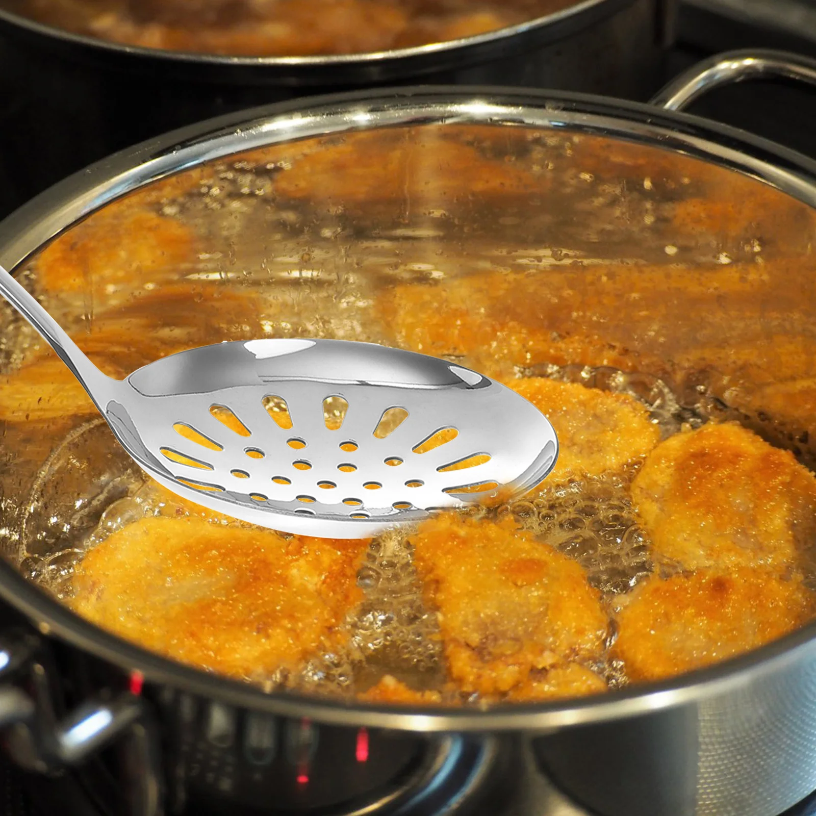 

1Pcs Stainless Steel Skimmer Strainers Classic Long Handle Kitchen Use Skimmer Spoon Ladle Colander Eco Friendly Anti Rust