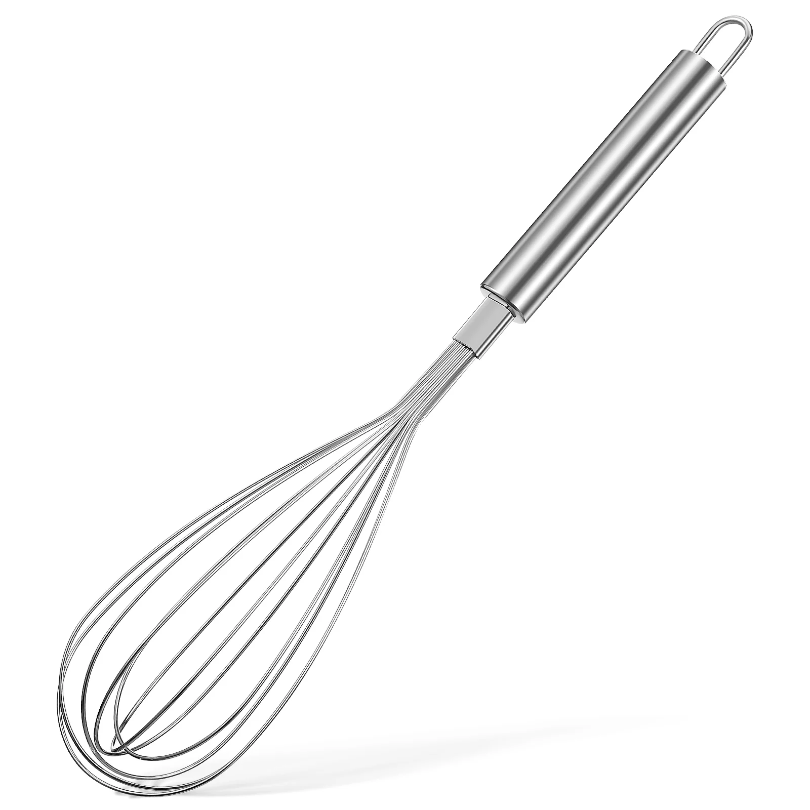 

Silver Egg Beater 304 Stainless Steel Wire Whisk Thickened Design Balloon Kitchen Tool Easy Clean Multi Use Cooking Accessories
