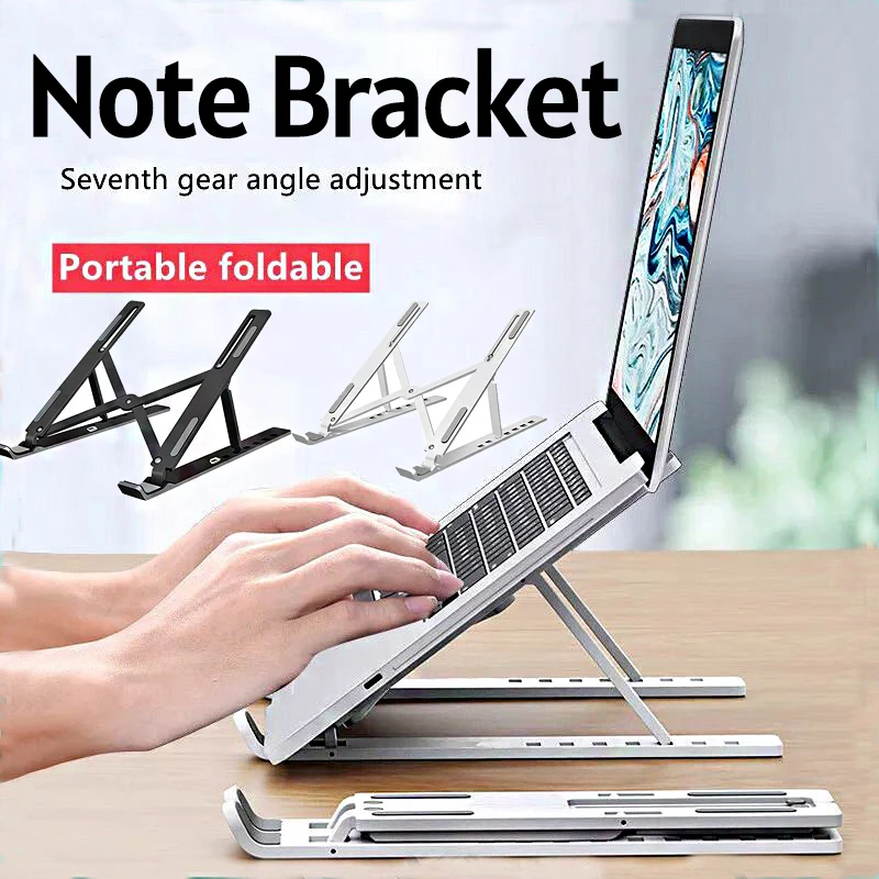Suporte Dobrável para Laptop com 7 Níveis de Ajuste, Suporte Portátil para Monitor de Computador, Base Ajustável para Notebook, Suporte de Resfriamento