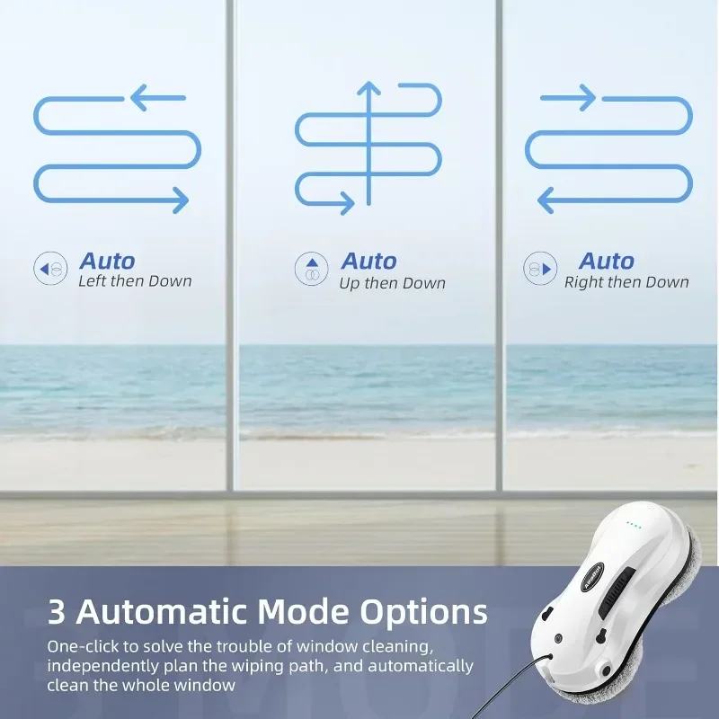 AlfaBot 이중 물 스프레이 창문 청소 로봇, 양면 물 스프레이, 실내 및 실외 고층 창문에 적합