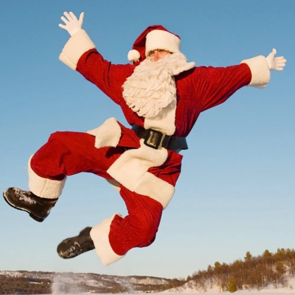 

Christmas Santa Claus Gold Velvet Costume Halloween Costume Santa Claus Costume Adult Male