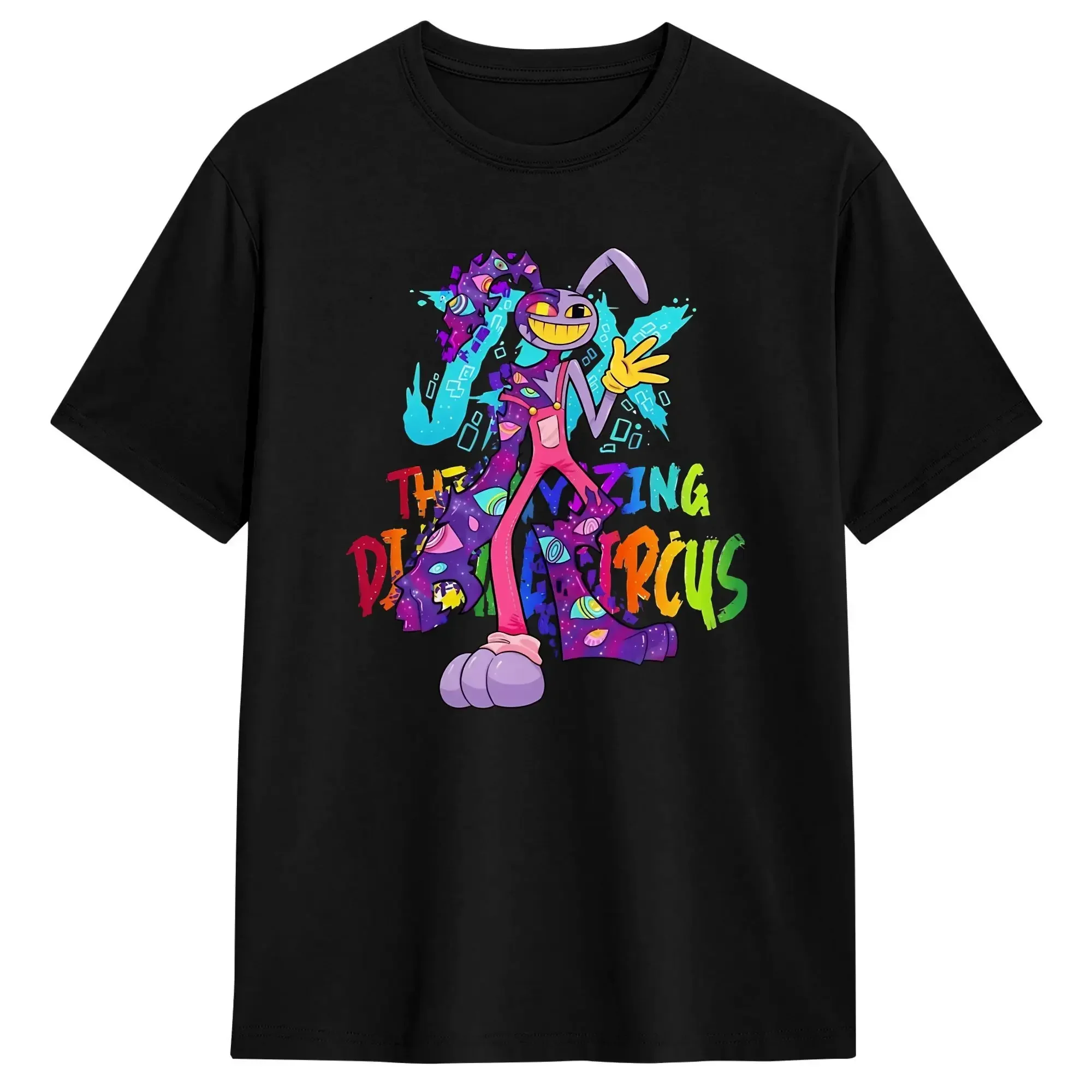 Amazing Circus Jax TADC Rabbit Cotton T-Shirt For Adult Beach  Y2K Funny T-Shirts O Neck Popular Tees Big Size Design Clothes