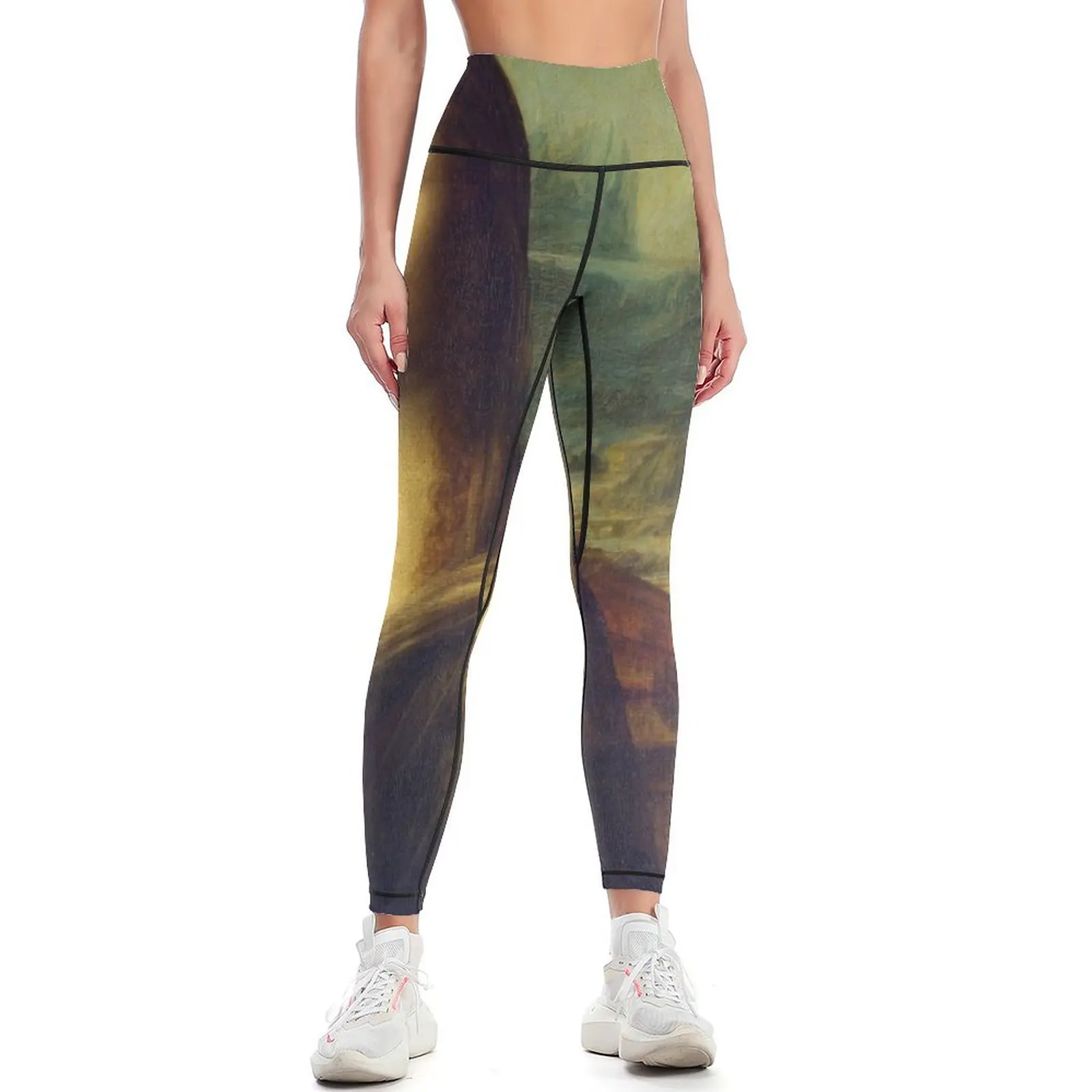 

Mona Lisa Leggings active wear sports woman gym Sports pants for Women's pants Womens Leggings