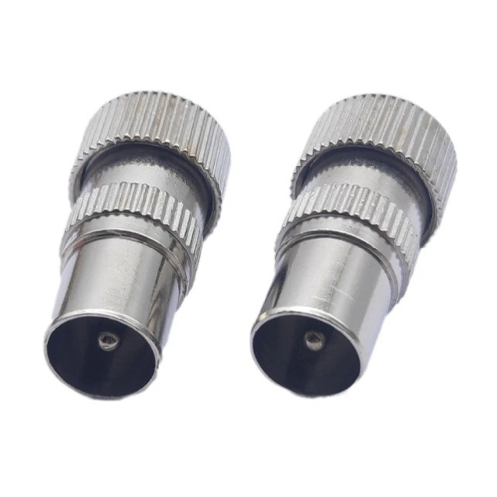10PCS Nickel-Plated 9.5mm RF Coaxial Connector Male Female TV Antenna Plug Bamboo Shielded Video Signal Adapter