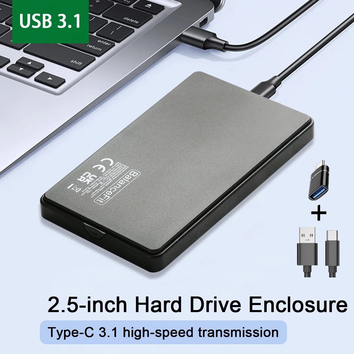 

SSD Case 2.5'' SATA to USB 3.0/3.1 Hard Drive Enclosure for SSD Disk HDD Box USB C 3.1 Gen 2 Case HDD External Enclosure