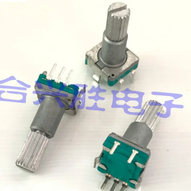 1 Piece EC11 Type Encoder With Switch 30 Positioning 15 Pulse Shaft Length 20MM Sawtooth Shaft 20MM