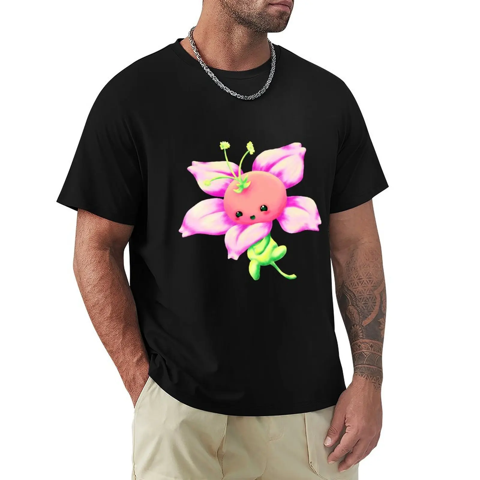 

Pink Sakura T-shirt aesthetic clothes blanks oversized t shirt men