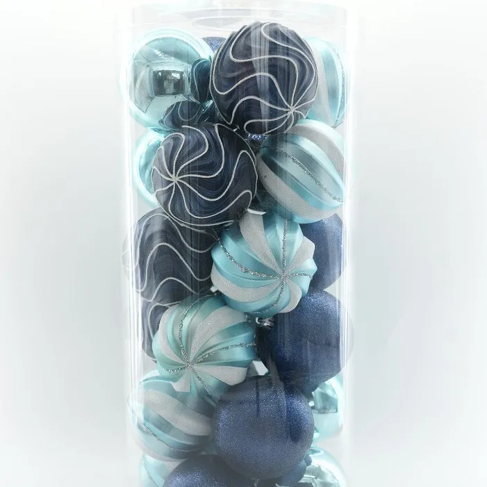 

Новогодние украшения 8 см: пластиковые декоративные шары для вечеринок, традиционный набор, гальванизированные сферы для праздничного оформления